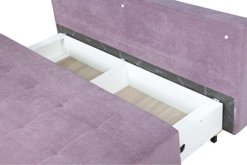 Диван прямой Бали 4 без боковин, Catania mist lavender