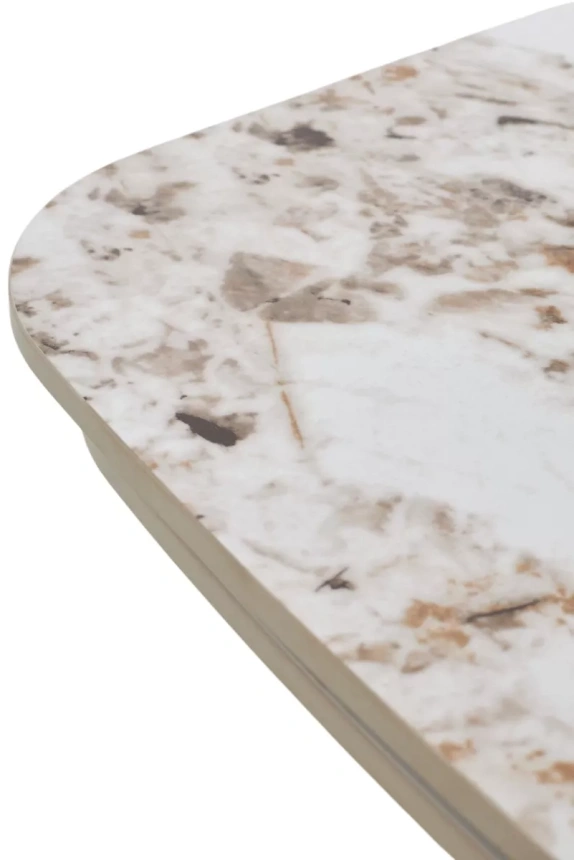 Обеденный раздвижной стол Matias 180, Gloss Luxury Pandora Solid Ceramic, шампань