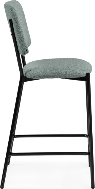 Полубарный стул Reparo, букле оливковый / черный