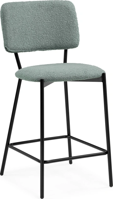 Полубарный стул Reparo, букле оливковый / черный