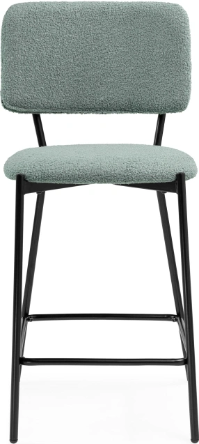 Полубарный стул Reparo, букле оливковый / черный