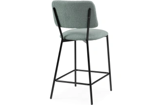 Полубарный стул Reparo, букле оливковый / черный