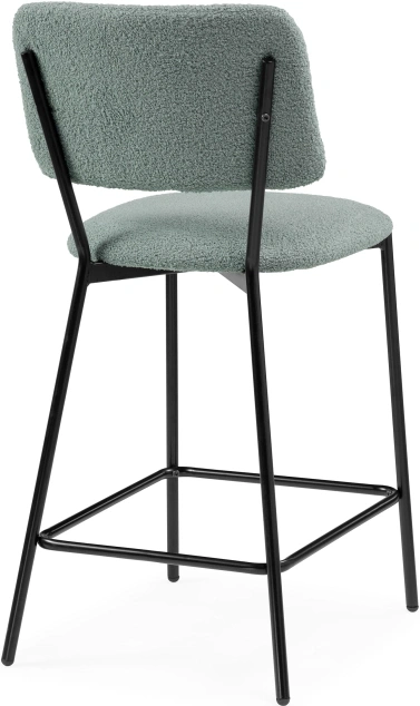 Полубарный стул Reparo, букле оливковый / черный