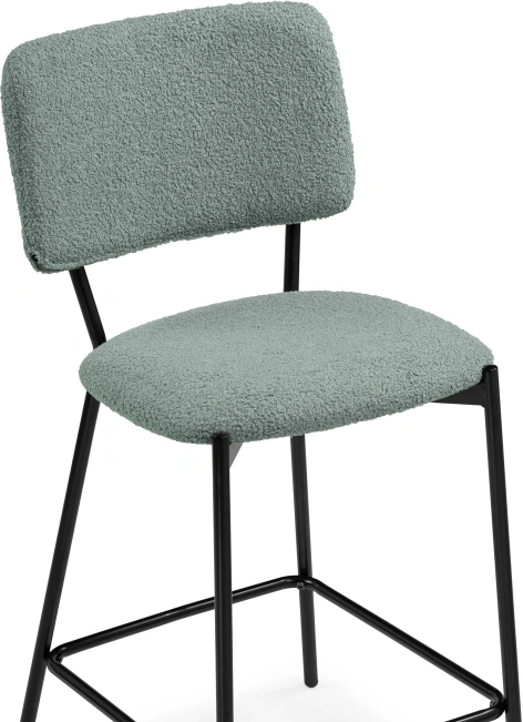 Полубарный стул Reparo, букле оливковый / черный