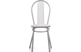 Стул кухонный Lamniel, косое кольцо, белый полимер / светлый мусс