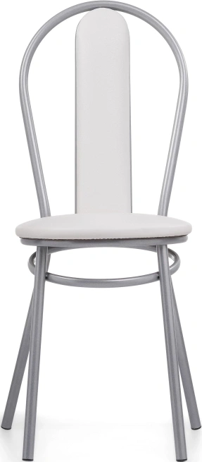 Стул кухонный Lamniel, косое кольцо, белый полимер / светлый мусс