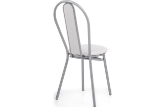 Стул кухонный Lamniel, косое кольцо, белый полимер / светлый мусс