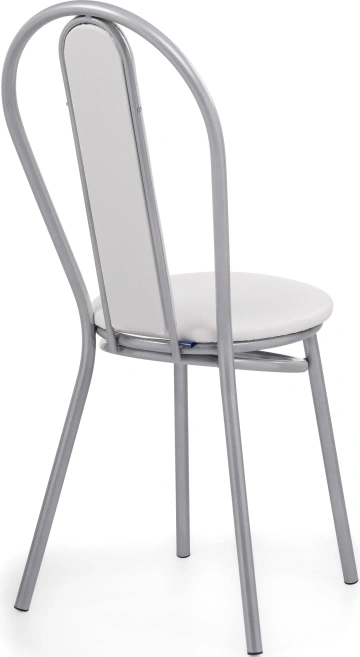 Стул кухонный Lamniel, косое кольцо, белый полимер / светлый мусс