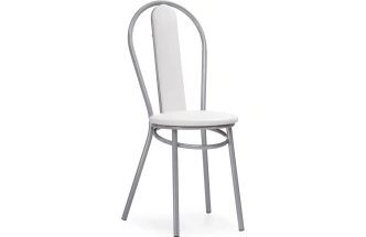 Стул кухонный Lamniel, косое кольцо, белый полимер / светлый мусс