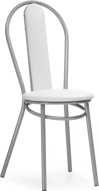 Стул кухонный Lamniel, косое кольцо, белый полимер / светлый мусс