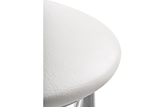 Стул кухонный Lamniel, косое кольцо, белый полимер / светлый мусс