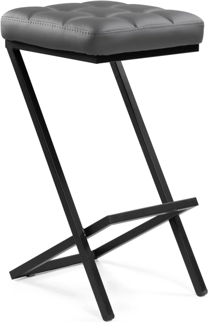 Полубарный табурет Амаури, темно-серый / черный матовый