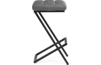 Полубарный табурет Амаури, темно-серый / черный матовый