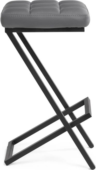 Полубарный табурет Амаури, темно-серый / черный матовый