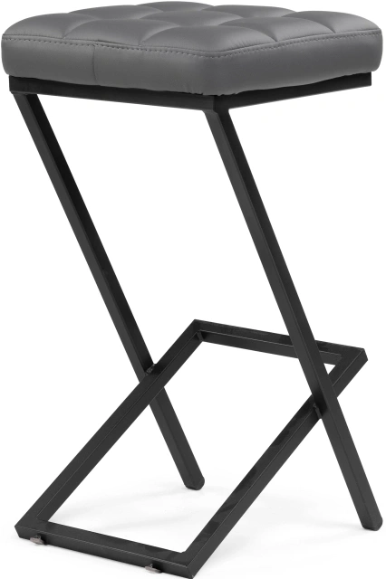Полубарный табурет Амаури, темно-серый / черный матовый