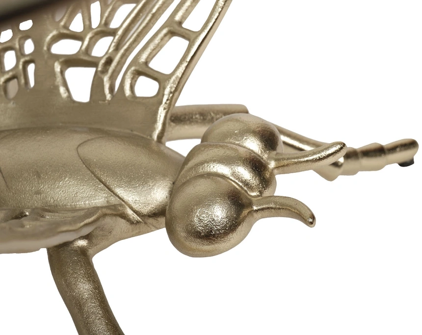 Журнальный стол Стрекоза, 84x84x44, стекло, прозрачный / золото