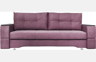 Диван прямой Атлант 2, ткань Uno violet, декор Венге