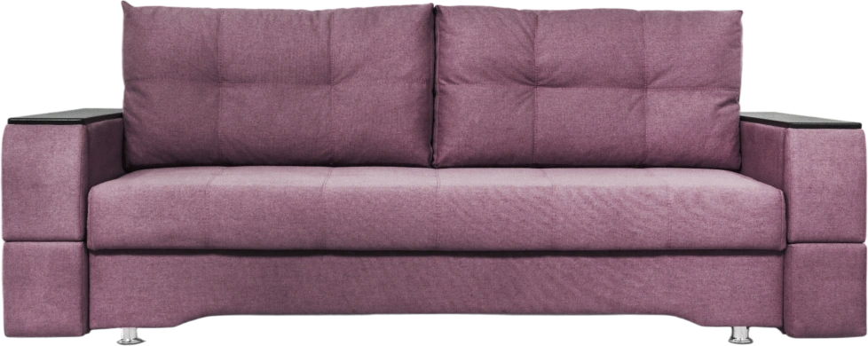 Диван прямой Атлант 2, ткань Uno violet, декор Венге