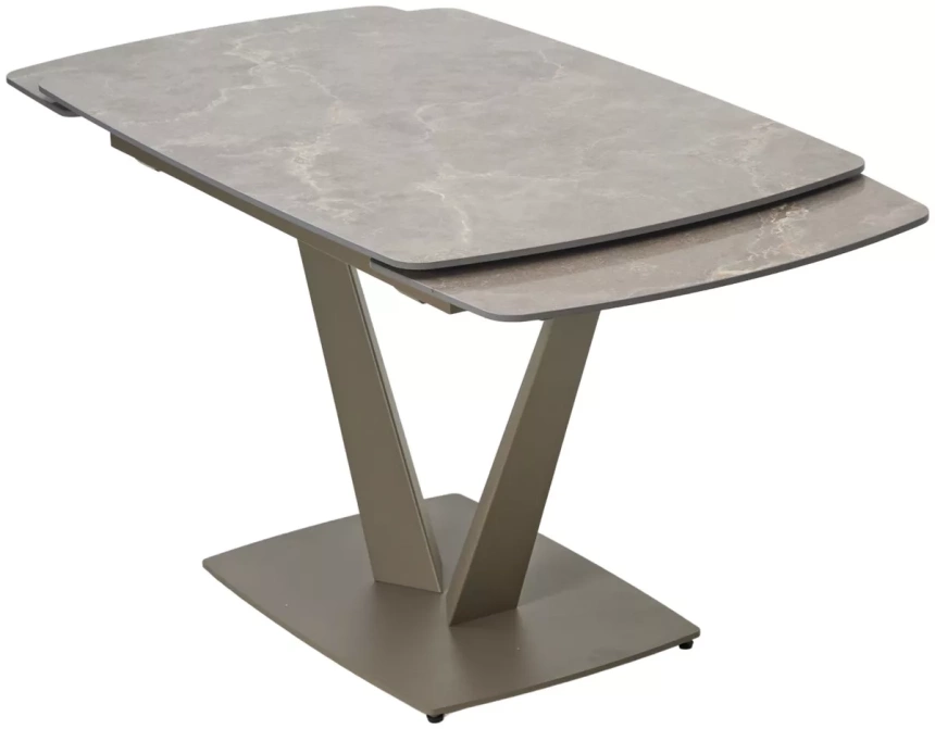 Кухонный стол раздвижной Alatri 120, Matt Latte Stone Solid ceramic, taupe