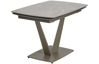 Кухонный стол раздвижной Alatri 120, Matt Latte Stone Solid ceramic, taupe