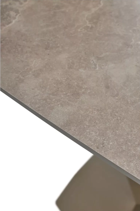 Кухонный стол раздвижной Alatri 120, Matt Latte Stone Solid ceramic, taupe