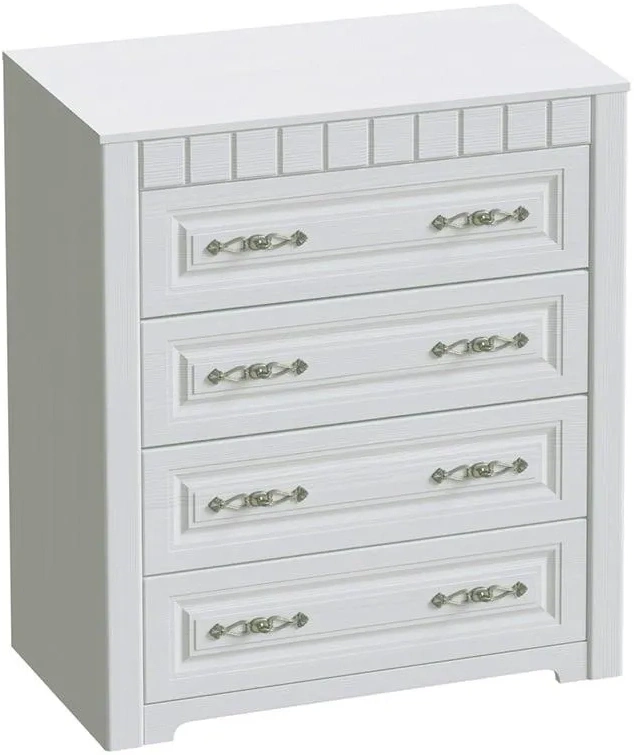 Комод Прованс, с 3 ящиками, бодега белая / патина премиум