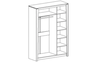 Шкаф трехдверный Мальта, распашной с зеркалом, дуб винтерберг 