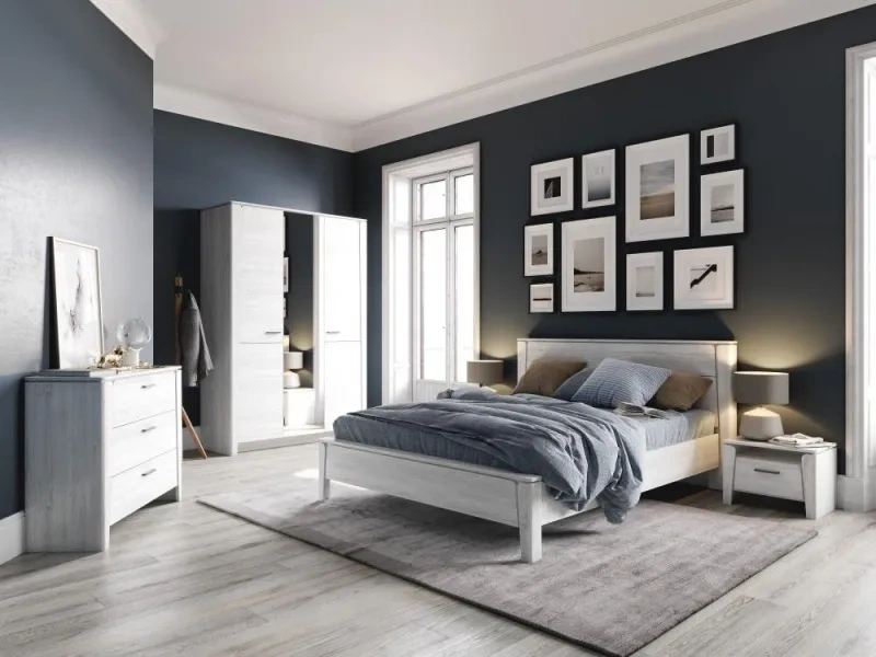 Шкаф трехдверный Мальта, распашной с зеркалом, дуб винтерберг