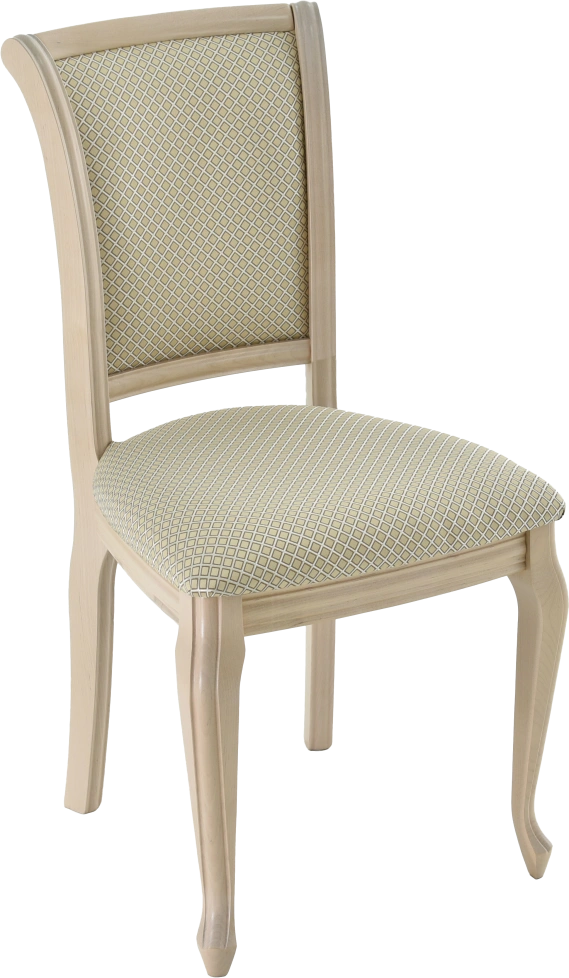 Стул Кабриоль, деревянный, атина 160-1 жаккард, каркас слоновая кость