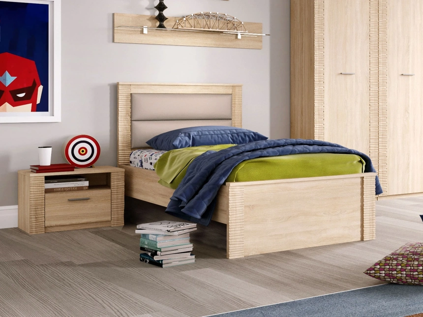 Гарнитур для молодёжной комнаты Элана, композиция 2, дуб сонома