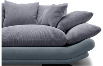 Диван прямой Авиньон, модель 001, Vertical 968 / Balance 996 (серый)