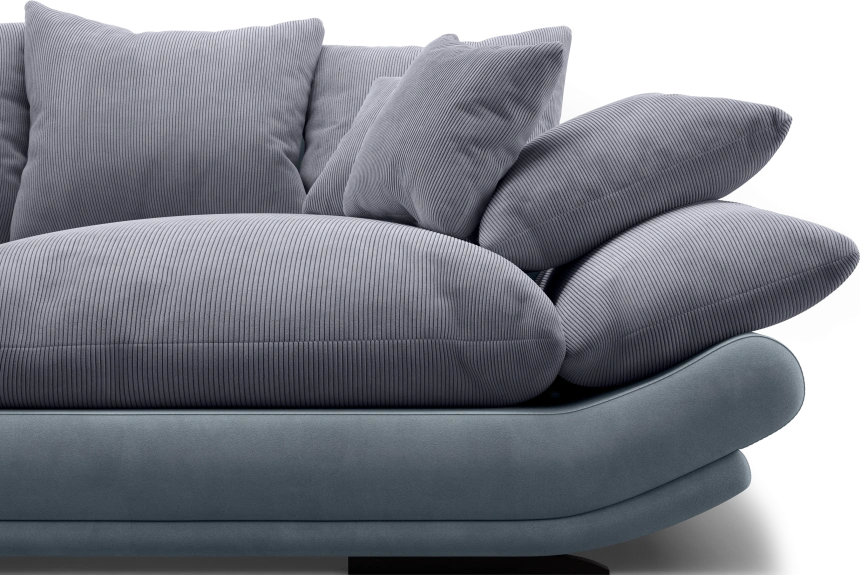 Диван прямой Авиньон, модель 001, Vertical 968 / Balance 996 (серый)