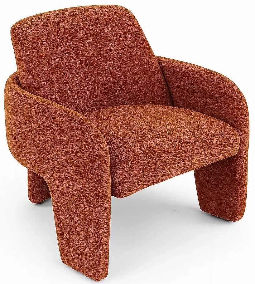 Стул-кресло Cube, Ote Sea-500 бронзовый, ткань, каркас металл в обивке бронзового цвета Ote Sea 500 