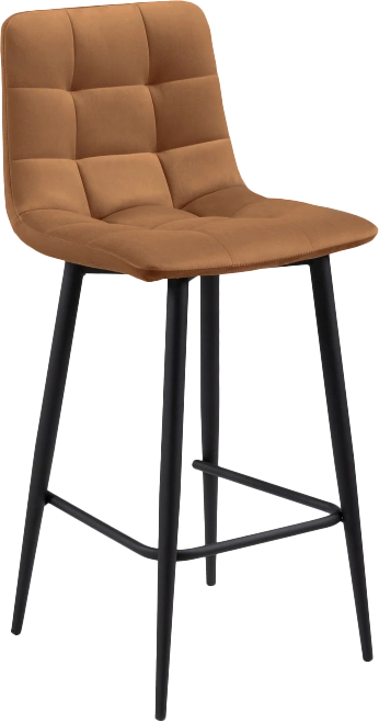 Полубарный стул Чилли К, на металлокаркасе, кирпичный / черный