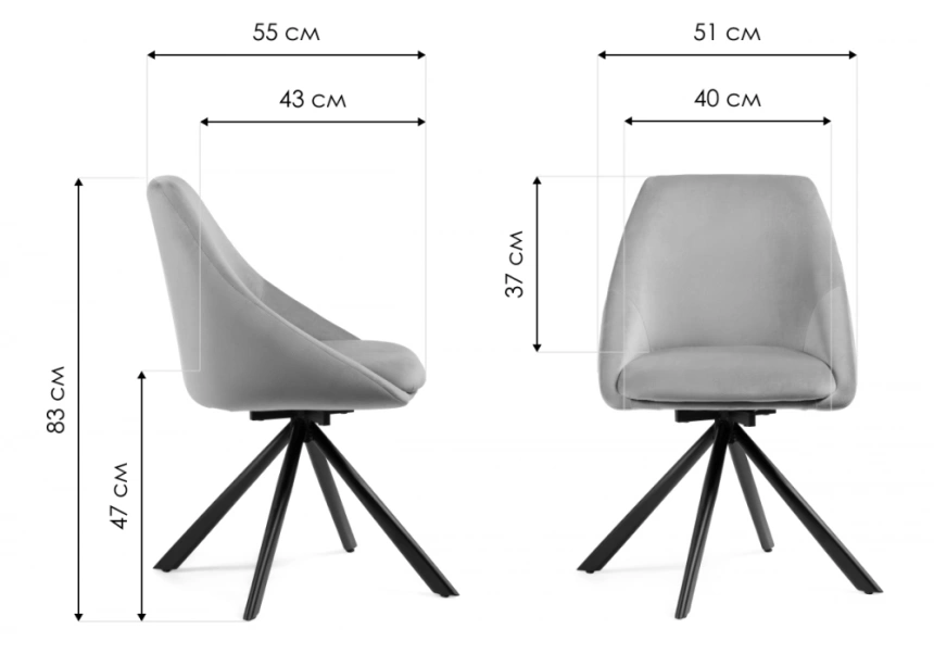Стул Окленд, крутящийся, мягкий, темно-зеленый / черный