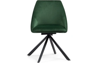 Стул Окленд, крутящийся, мягкий, темно-зеленый / черный