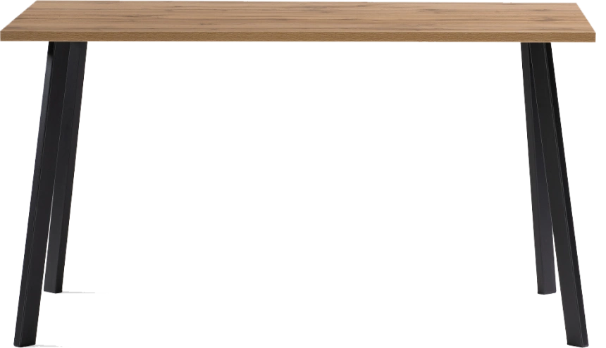 Кухонный стол Тринити Лофт, 140x80, ЛДСП, дуб вотан, каркас черный матовый