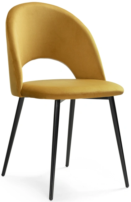 Стул Ирре, мягкий, confetti chai tea / черный глянец