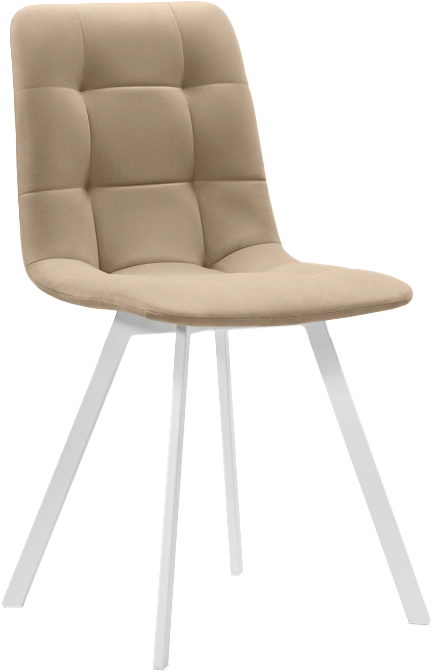 Стул Чилли, на металлокаркасе, белый / бежевый