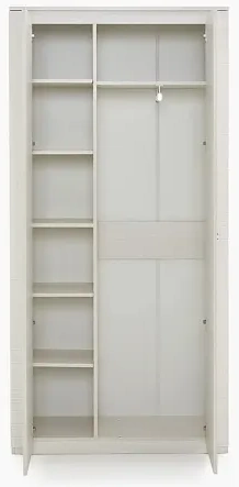 Шкаф двухдверный Элана, 101x41x208.5, распашной с полками, бодега белая