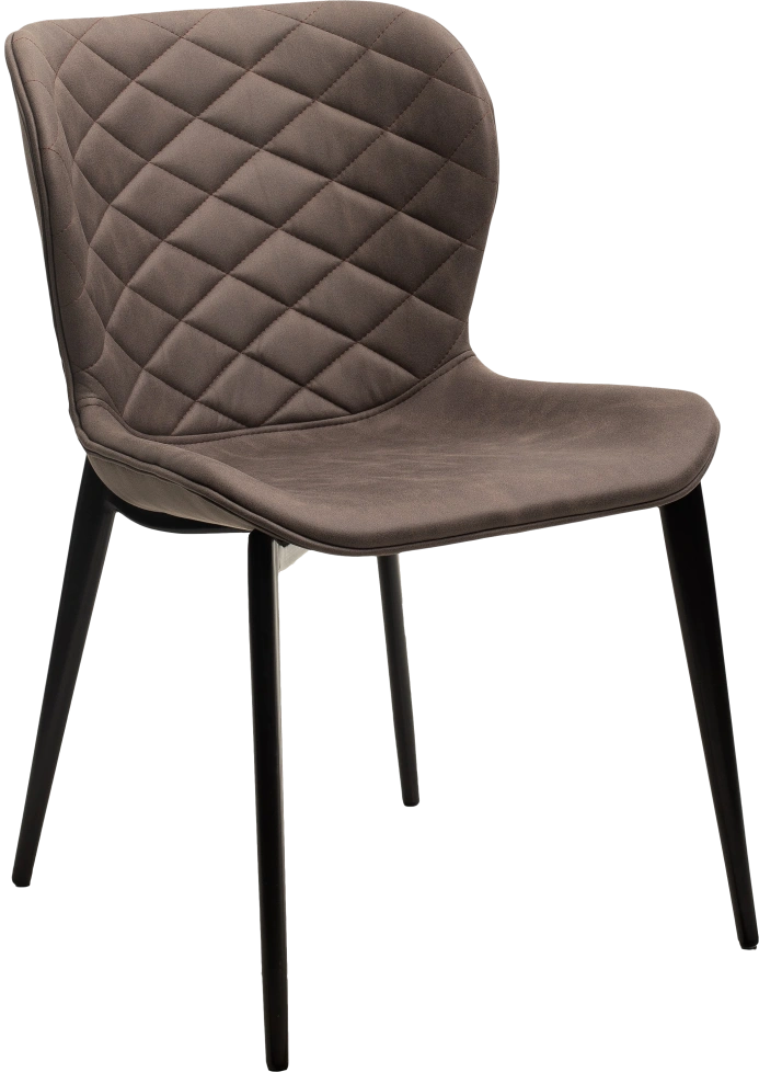 Стул Клод, мягкий, Kiprus-04 коричневый, искусственная замша, черный каркас 