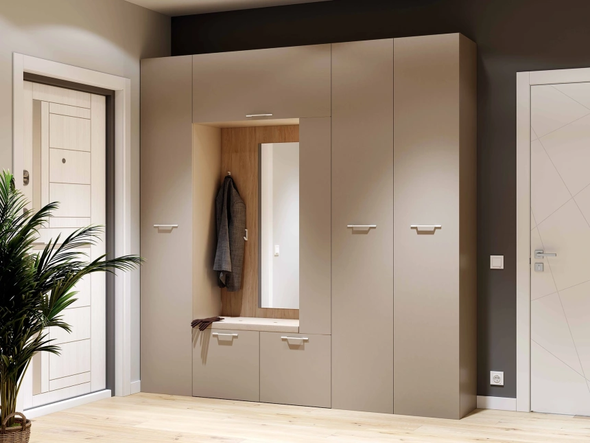 Шкаф двухдверный Джерси, распашной, капучино