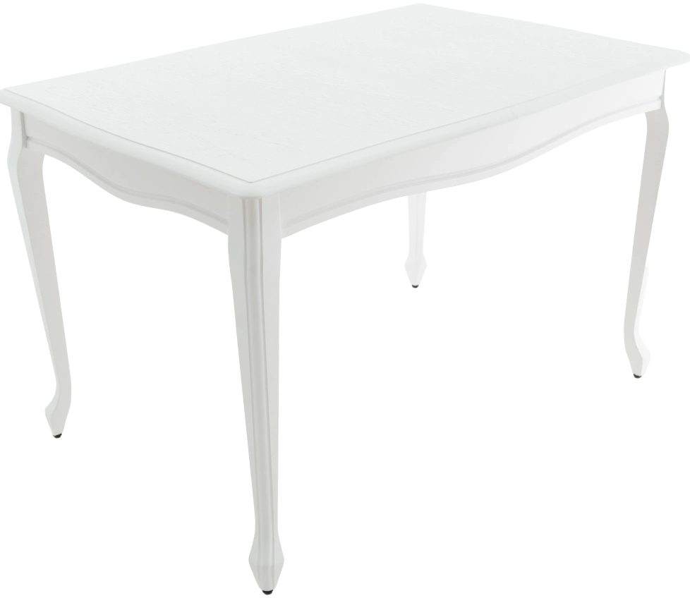 Кухонный стол Кабриоль 120, белая эмаль, каркас белый