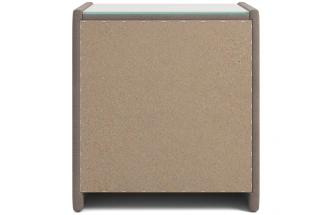 Тумба прикроватная Аризона, мягкая, с ящиками, велюр, мора темно-коричневый