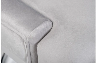 Стул 76AR-62105, велюр, светло-серый / хром