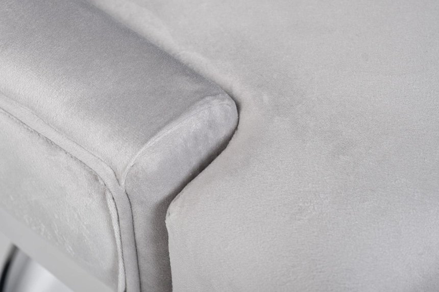 Стул 76AR-62105, велюр, светло-серый / хром