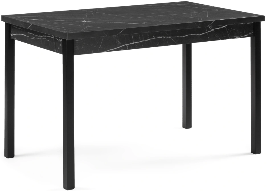 Кухонный обеденный раздвижной стол Центавр, 120(160)х70х76, файерстоун / черный матовый