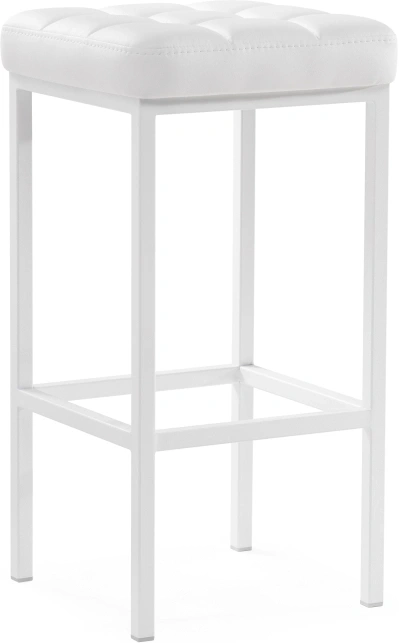 Барный табурет Лофт, линкольн белый / белый матовый
