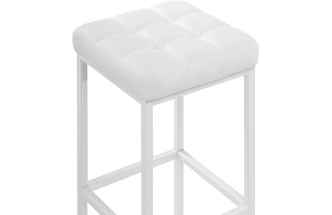 Барный табурет Лофт, линкольн белый / белый матовый