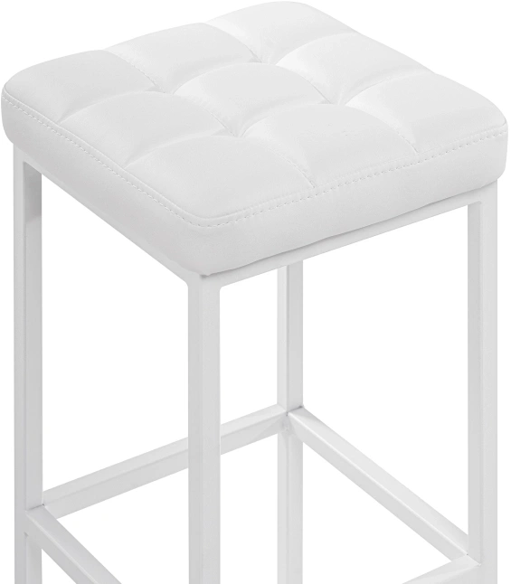 Барный табурет Лофт, линкольн белый / белый матовый